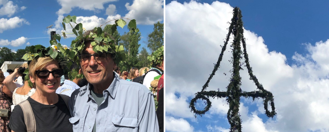 Terri & George celebrating Midsummer at Skansen